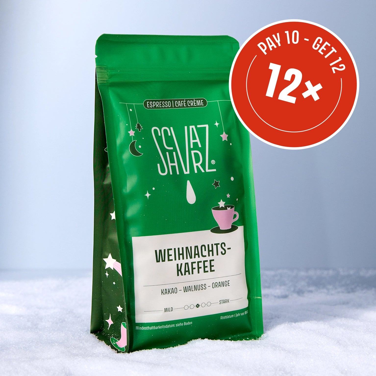 12 × Weihnachtskaffee - Espresso / Café Crème 2025