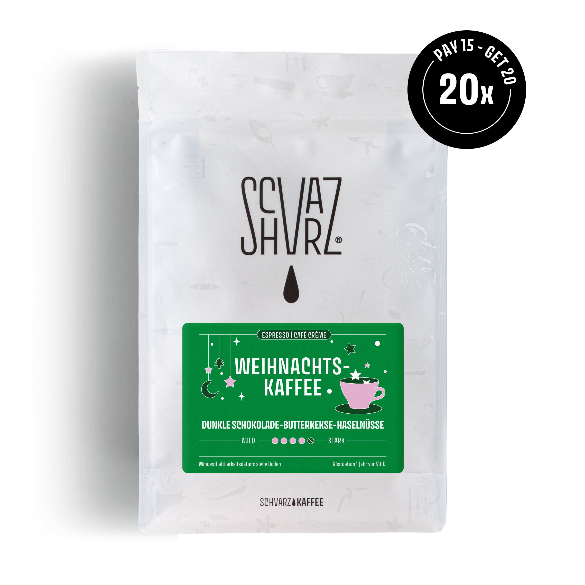 20 x 500g Weihnachtskaffee - Espresso / Café Crème